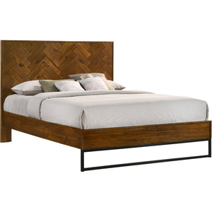 Meridian Reed Antique Coffee King Bed (3 Boxes)
