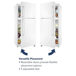 Insignia™ - 30 in. Wide 18 Cu. Ft. Top-Freezer Refrigerator with Handles - White