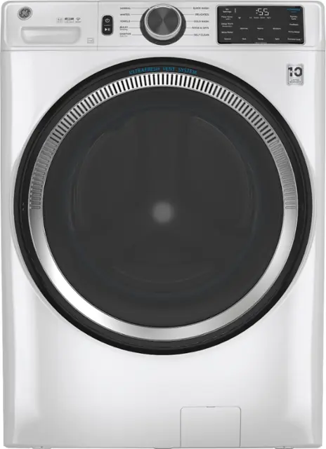 Package - GE - 4.8 Cu. Ft. High-Efficiency Stackable Smart Front Load Washer w/ Odorblock Ultra Fresh Vent System & Microban Technology and 7.8 Cu. Ft. Stackable Smart 10-Cycle Electric Dryer - White