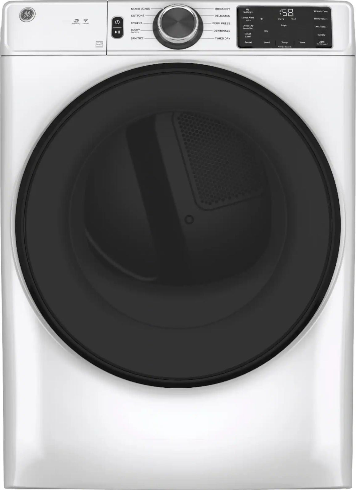Package - GE - 4.8 Cu. Ft. High-Efficiency Stackable Smart Front Load Washer w/ Odorblock Ultra Fresh Vent System & Microban Technology and 7.8 Cu. Ft. Stackable Smart 10-Cycle Gas Dryer - White