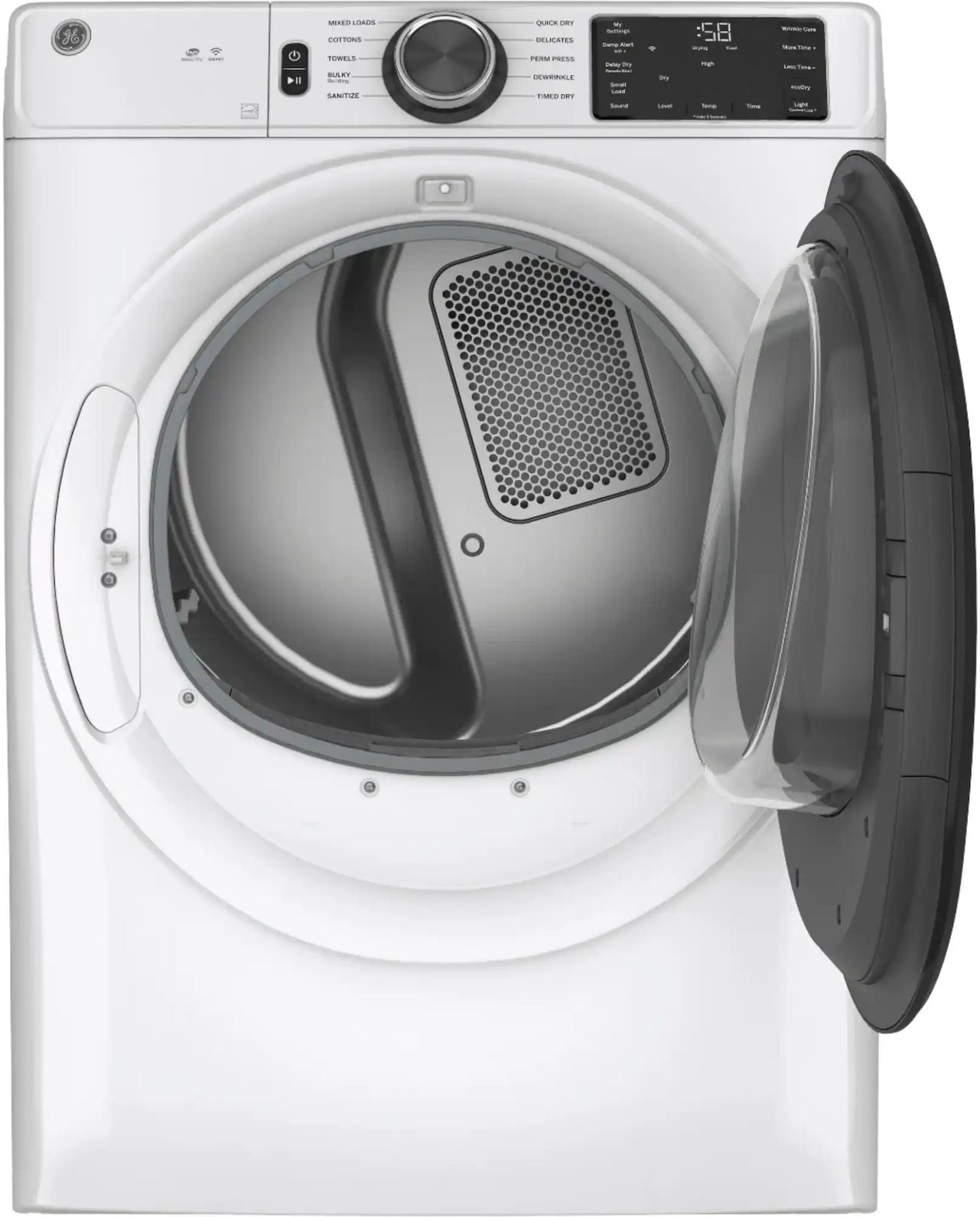 Package - GE - 4.8 Cu. Ft. High-Efficiency Stackable Smart Front Load Washer w/ Odorblock Ultra Fresh Vent System & Microban Technology and 7.8 Cu. Ft. Stackable Smart 10-Cycle Gas Dryer - White