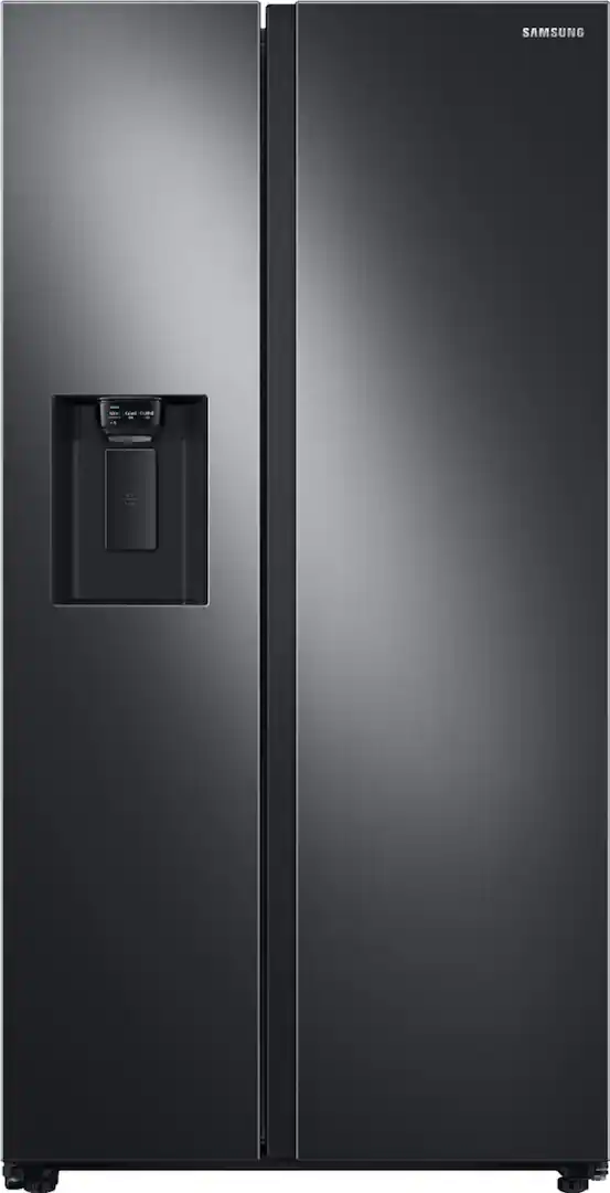 Samsung - 36 in. Wide 27.4 cu. ft. Side-by-Side Refrigerator with Large Capacity - Black Stainless Steel