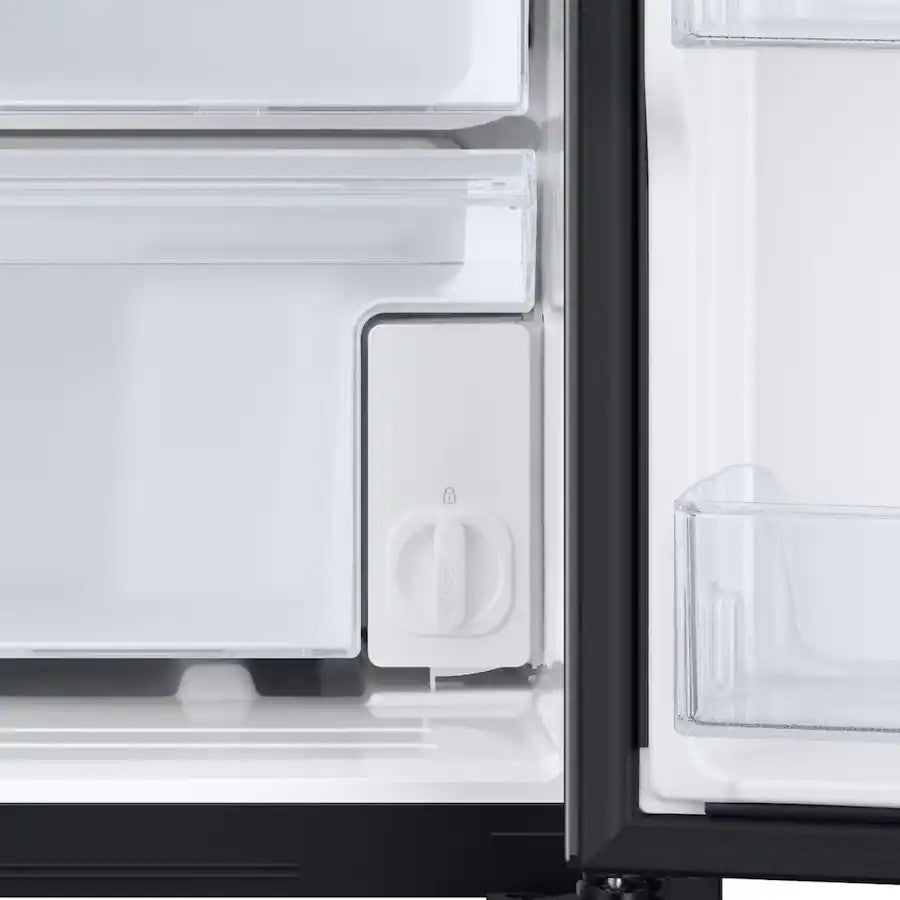 Samsung - 36 in. Wide 27.4 cu. ft. Side-by-Side Refrigerator with Large Capacity - Black Stainless Steel