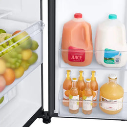 Samsung - 36 in. Wide 27.4 cu. ft. Side-by-Side Refrigerator with Large Capacity - Black Stainless Steel
