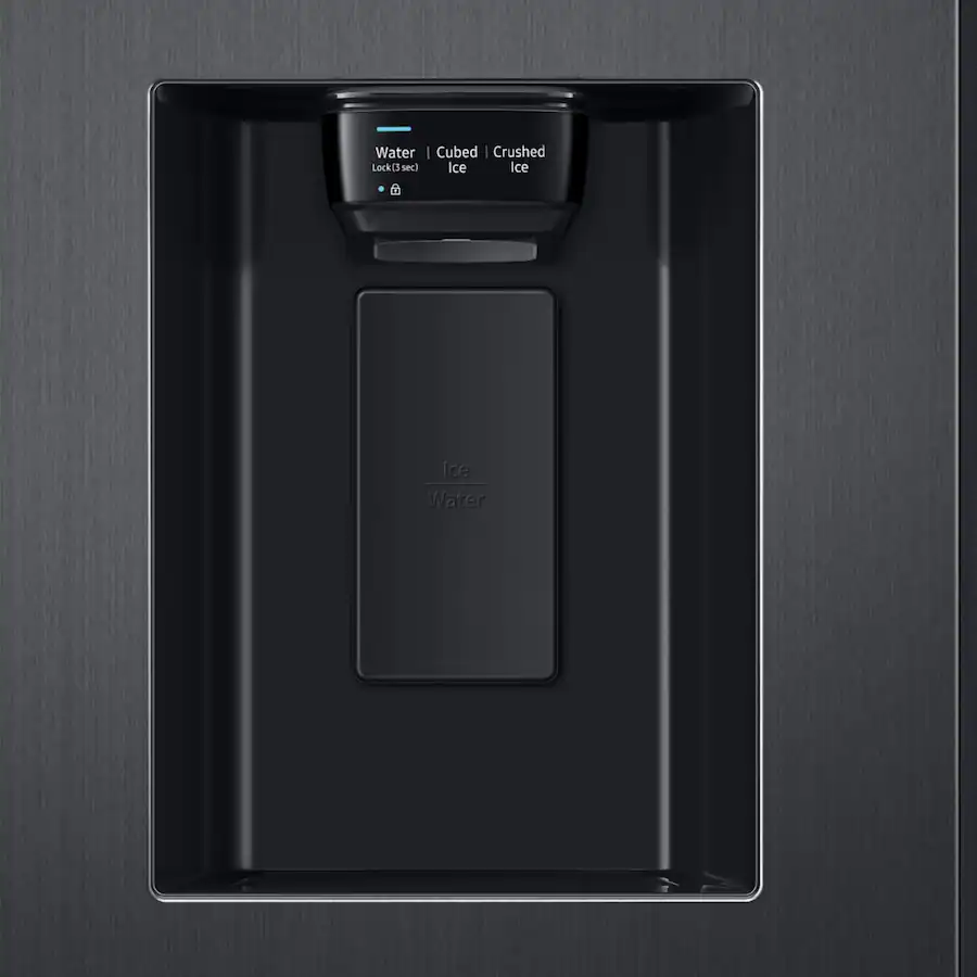 Samsung - 36 in. Wide 27.4 cu. ft. Side-by-Side Refrigerator with Large Capacity - Black Stainless Steel