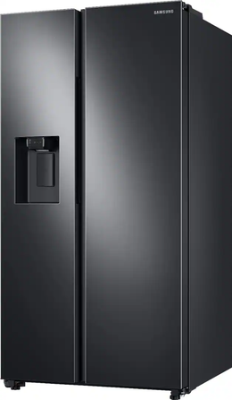 Samsung - 36 in. Wide 27.4 cu. ft. Side-by-Side Refrigerator with Large Capacity - Black Stainless Steel