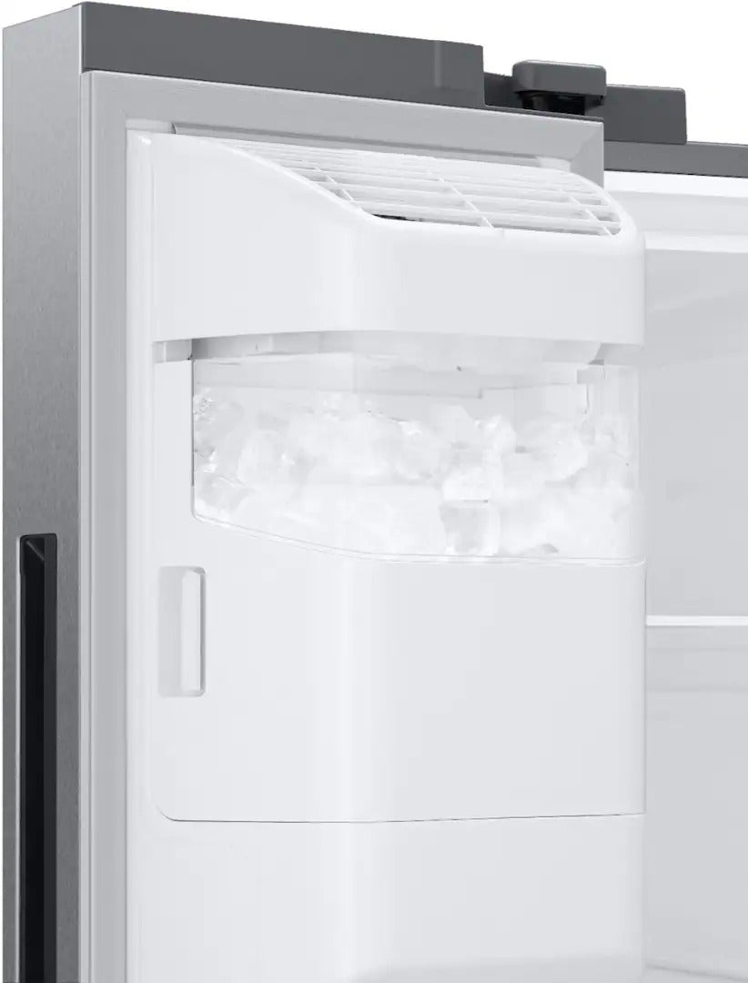 Samsung - 36 in. Wide 27.4 cu. ft. Side-by-Side Refrigerator with Large Capacity - Stainless Steel
