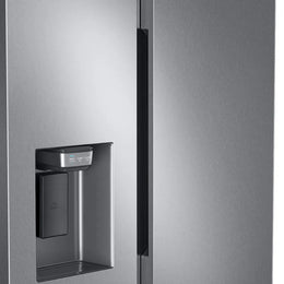 Samsung - 36 in. Wide 27.4 cu. ft. Side-by-Side Refrigerator with Large Capacity - Stainless Steel