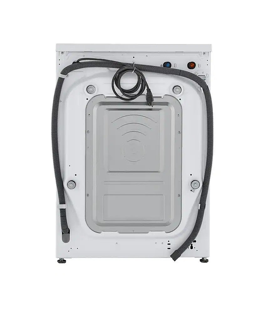 LG - 2.4 Cu. Ft. High-Efficiency Smart Front Load Washer and Electric Dryer Combo with Steam and Sensor Dry - White