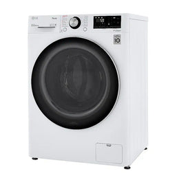 LG - 2.4 Cu. Ft. High-Efficiency Smart Front Load Washer and Electric Dryer Combo with Steam and Sensor Dry - White