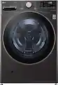 Package - LG - 4.5 Cu. Ft. High-Efficiency Stackable Smart Front Load Washer with Steam and Built-In Intelligence and 7.4 Cu. Ft. Stackable Smart Electric Dryer with Steam and Built-In Intelligence - Black Steel