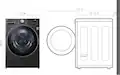 Package - LG - 4.5 Cu. Ft. High-Efficiency Stackable Smart Front Load Washer with Steam and Built-In Intelligence and 7.4 Cu. Ft. Stackable Smart Electric Dryer with Steam and Built-In Intelligence - Black Steel