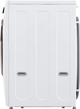 Package - LG - 4.5 Cu. Ft. High-Efficiency Stackable Smart Front Load Washer with Steam and Built-In Intelligence and 7.4 Cu. Ft. Stackable Smart Electric Dryer with Steam and Built-In Intelligence - White