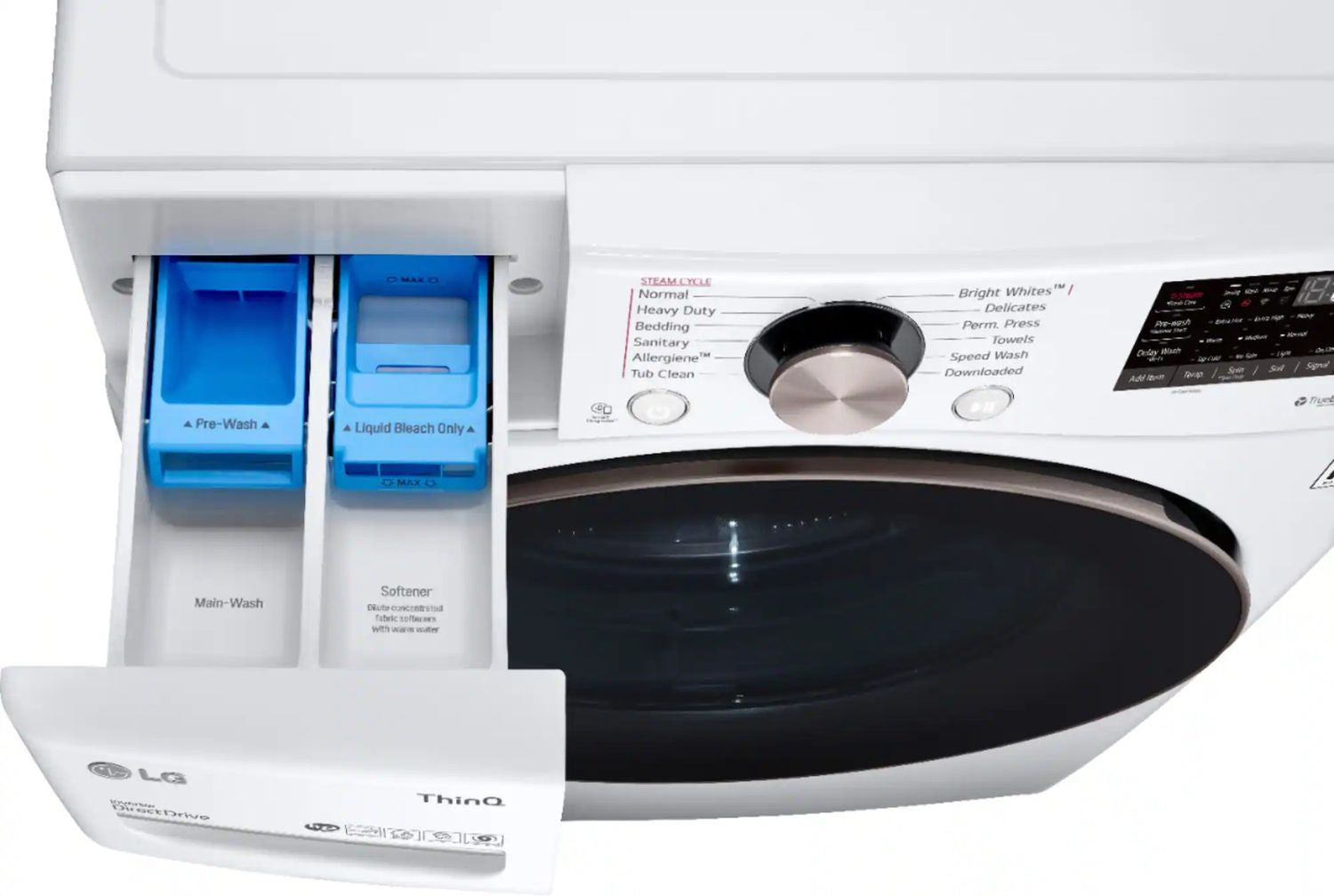 Package - LG - 4.5 Cu. Ft. High-Efficiency Stackable Smart Front Load Washer with Steam and Built-In Intelligence and 7.4 Cu. Ft. Stackable Smart Gas Dryer with Steam and Built-In Intelligence - White