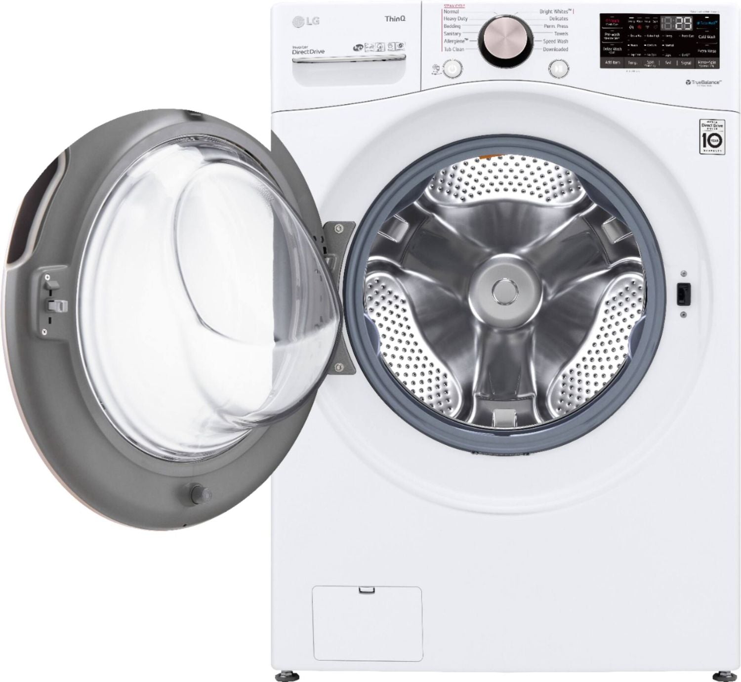 Package - LG - 4.5 Cu. Ft. High-Efficiency Stackable Smart Front Load Washer with Steam and Built-In Intelligence and 7.4 Cu. Ft. Stackable Smart Gas Dryer with Steam and Built-In Intelligence - White