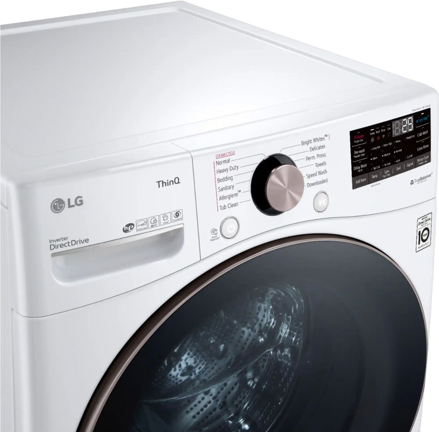 Package - LG - 4.5 Cu. Ft. High-Efficiency Stackable Smart Front Load Washer with Steam and Built-In Intelligence and 7.4 Cu. Ft. Stackable Smart Gas Dryer with Steam and Built-In Intelligence - White