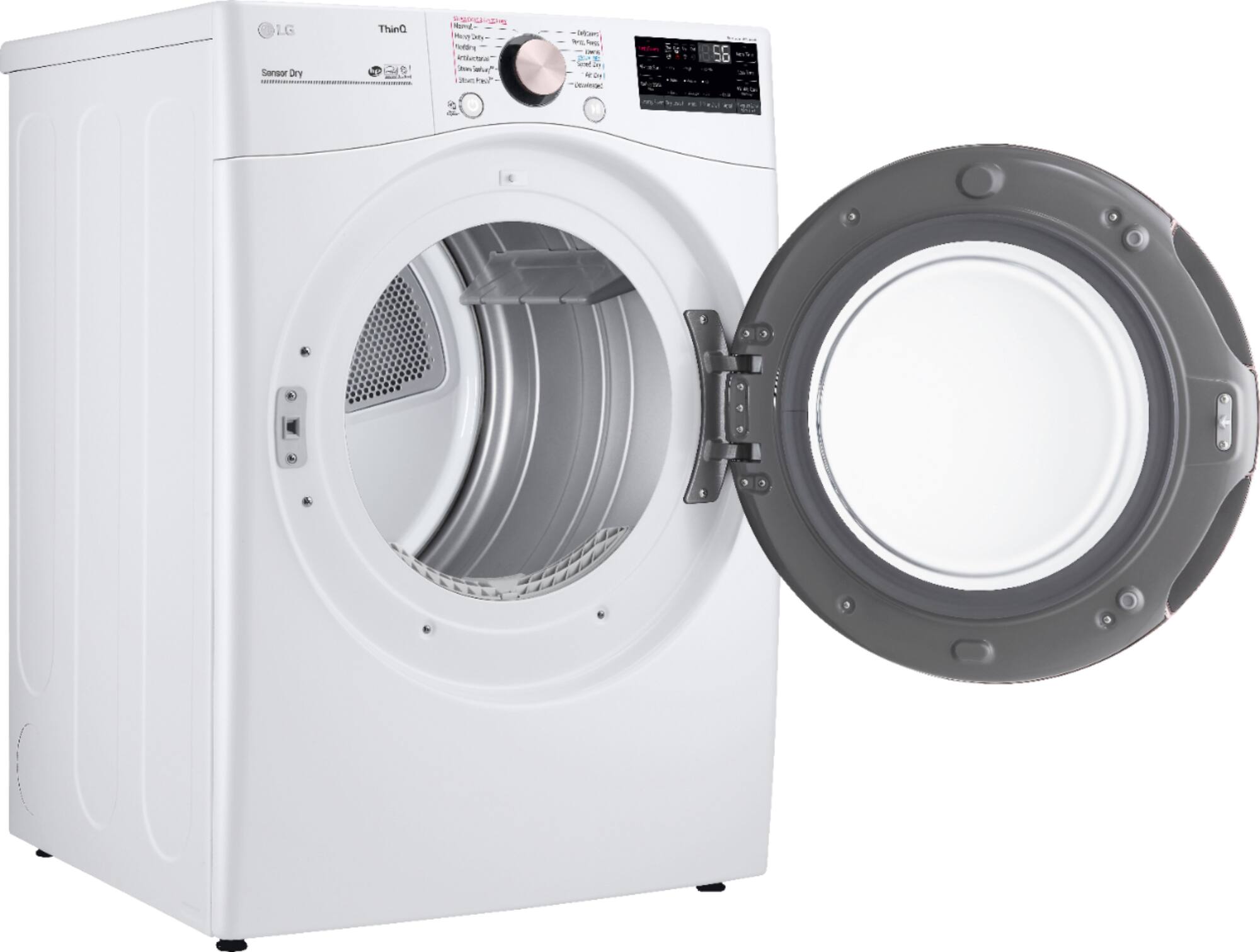 Package - LG - 4.5 Cu. Ft. High-Efficiency Stackable Smart Front Load Washer with Steam and Built-In Intelligence and 7.4 Cu. Ft. Stackable Smart Gas Dryer with Steam and Built-In Intelligence - White