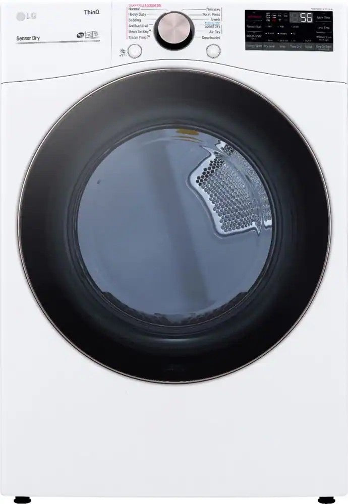 Package - LG - 4.5 Cu. Ft. High-Efficiency Stackable Smart Front Load Washer with Steam and Built-In Intelligence and 7.4 Cu. Ft. Stackable Smart Electric Dryer with Steam and Built-In Intelligence - White