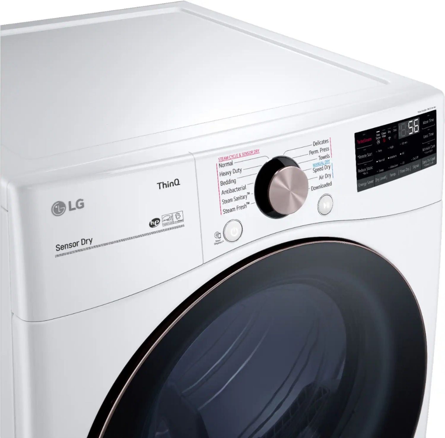 Package - LG - 4.5 Cu. Ft. High-Efficiency Stackable Smart Front Load Washer with Steam and Built-In Intelligence and 7.4 Cu. Ft. Stackable Smart Electric Dryer with Steam and Built-In Intelligence - White