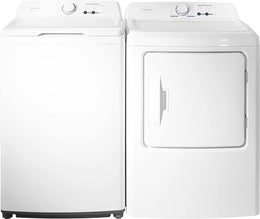 Package - Insignia™ - 3.7 Cu. Ft. High Efficiency 12-Cycle Top-Loading Washer and 6.7 Cu. Ft. Electric Dryer with Sensor Dry - White