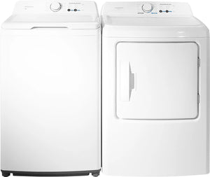 Package - Insignia™ - 3.7 Cu. Ft. High Efficiency 12-Cycle Top-Loading Washer and 6.7 Cu. Ft. Gas Dryer with Sensor Dry - White