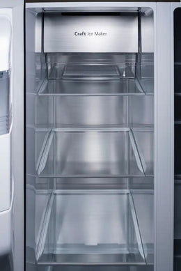 LG - 36-in Wide 27.1 Cu. Ft. Side-by-Side Smart Refrigerator with Craft Ice - Stainless Steel