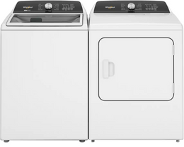 Package - Whirlpool - 4.7-4.8 Cu. Ft. Top Load Washer with 2 in 1 Removable Agitator and 7.0 Cu. Ft. Electric Dryer with Steam and Moisture Sensing - White