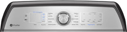 Package - GE Profile - 5.0 Cu. Ft. High Efficiency Smart Top Load Washer with Smarter Wash Technology, Easier Reach & Microban Technology and 7.4 Cu. Ft. Smart Electric Dryer with Sanitize Cycle and Sensor Dry - Diamond Gray
