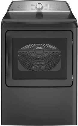 Package - GE Profile - 5.0 Cu. Ft. High Efficiency Smart Top Load Washer with Smarter Wash Technology, Easier Reach & Microban Technology and 7.4 Cu. Ft. Smart Electric Dryer with Sanitize Cycle and Sensor Dry - Diamond Gray