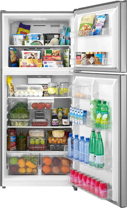 Insignia™ - 30 in. Wide 18 Cu. Ft. Top-Freezer Refrigerator with ENERGY STAR Certification - Stainless Steel