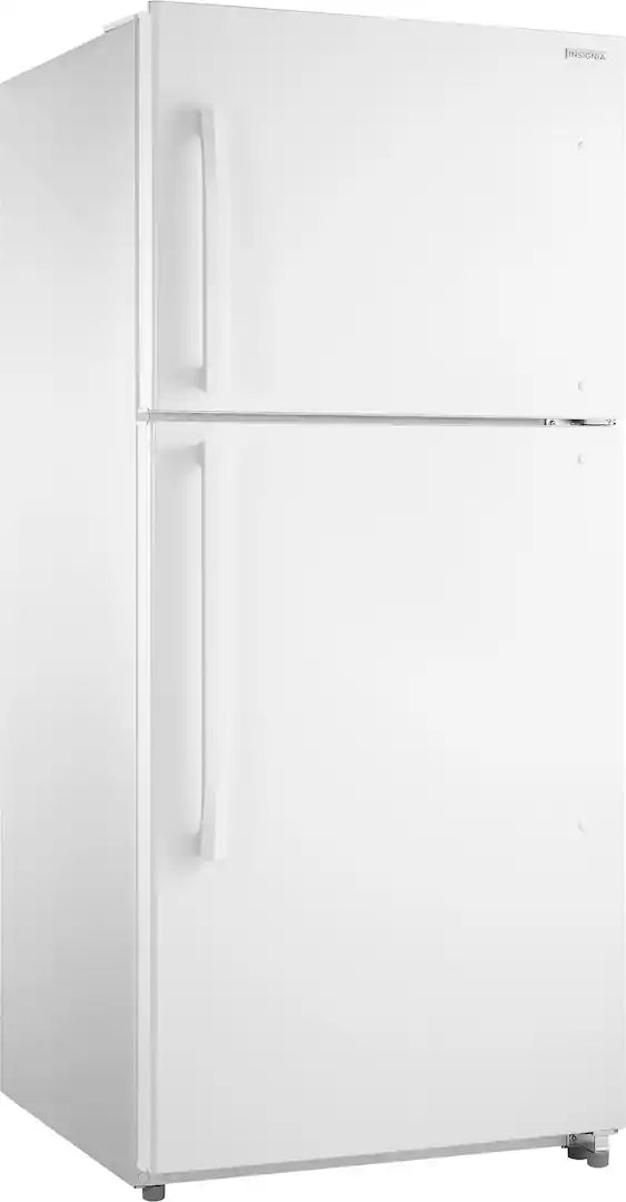 Insignia™ - 30 in. Wide 18 Cu. Ft. Top-Freezer Refrigerator with Handles - White