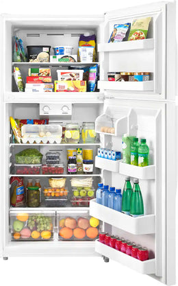 Insignia™ - 30 in. Wide 18 Cu. Ft. Top-Freezer Refrigerator with Handles - White