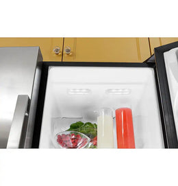 GE - 36 in. Wide 25.3 Cu. Ft. Side-by-Side Refrigerator with External Ice & Water Dispenser - Stainless Steel
