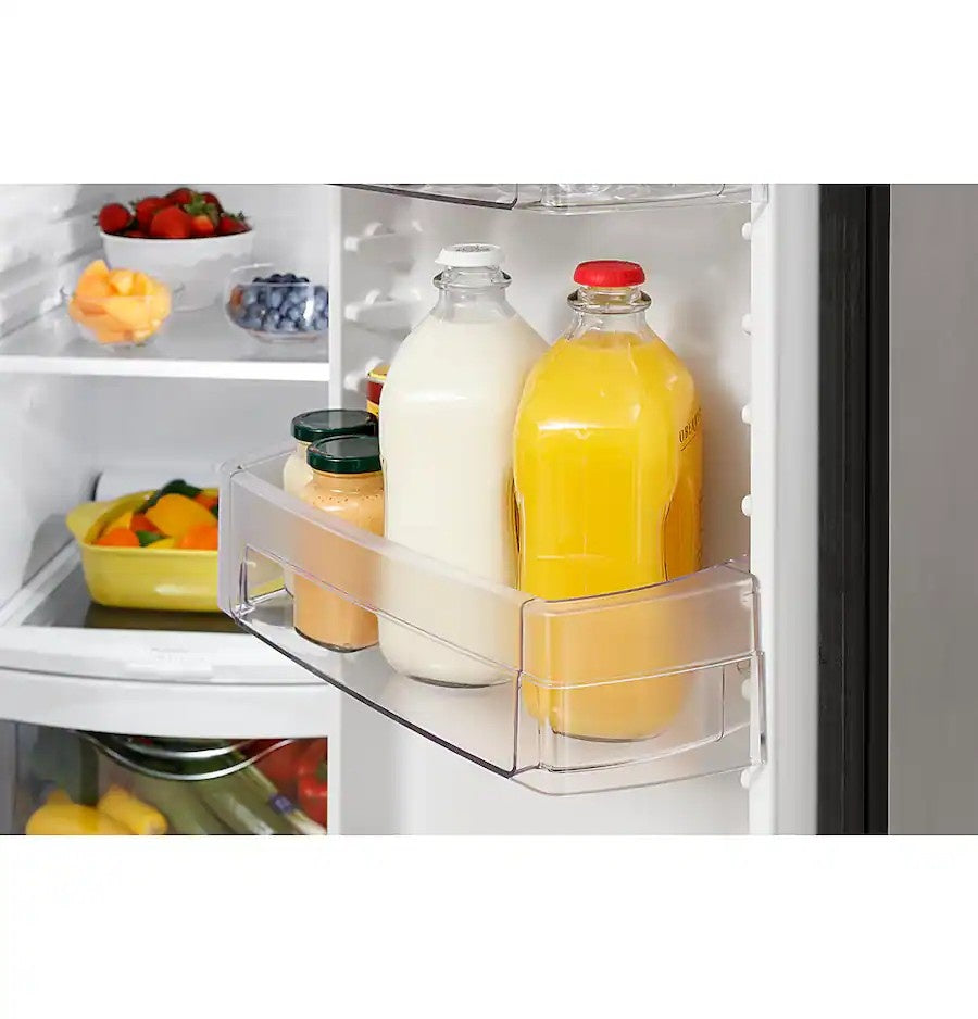 GE - 36 in. Wide 25.3 Cu. Ft. Side-by-Side Refrigerator with External Ice & Water Dispenser - Stainless Steel