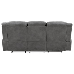 Conrad Upholstered Padded Arm Motion Sofa Grey