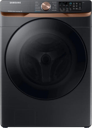 Package - Samsung - 5.0 Cu. Ft. High-Efficiency Stackable Smart Front Load Washer with Steam and Super Speed Wash and 7.5 Cu. Ft. Stackable Smart Gas Dryer with Steam and Sensor Dry - Brushed Black
