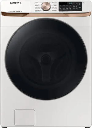 Package - Samsung - 5.0 Cu. Ft. High-Efficiency Stackable Smart Front Load Washer with Steam and Super Speed Wash and 7.5 Cu. Ft. Stackable Smart Electric Dryer with Steam and Sensor Dry - Ivory