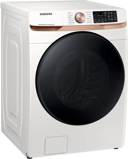 Package - Samsung - 5.0 Cu. Ft. High-Efficiency Stackable Smart Front Load Washer with Steam and Super Speed Wash and 7.5 Cu. Ft. Stackable Smart Electric Dryer with Steam and Sensor Dry - Ivory