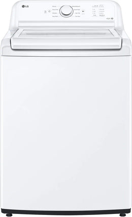 Package - LG - 4.1 Cu. Ft. High-Efficiency Top Load Washer with TurboDrum Technology and 7.3 Cu. Ft. Electric Dryer with Sensor Dry - White