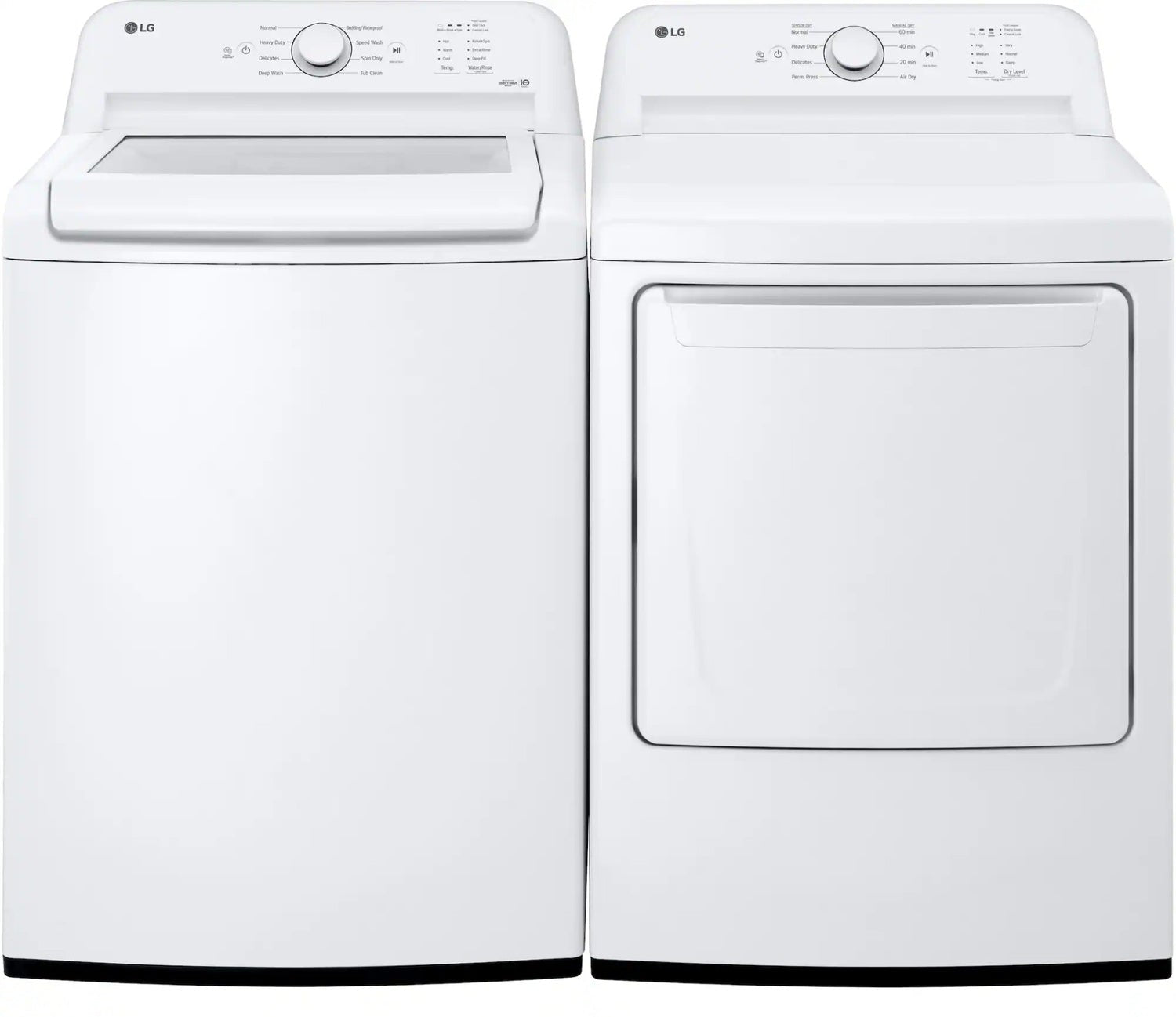 Package - LG - 4.1 Cu. Ft. High-Efficiency Top Load Washer with TurboDrum Technology and 7.3 Cu. Ft. Electric Dryer with Sensor Dry - White