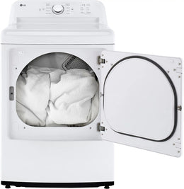 Package - LG - 4.1 Cu. Ft. High-Efficiency Top Load Washer with TurboDrum Technology and 7.3 Cu. Ft. Electric Dryer with Sensor Dry - White