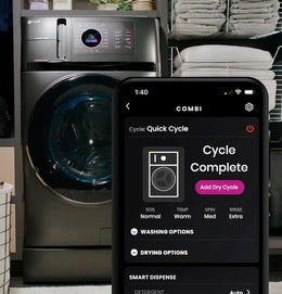 GE Profile - UltraFast 4.8 Cu. Ft. High-Efficiency Smart Front Load Washer and Electric Dryer Combo with Ventless Heat Pump - Carbon Graphite