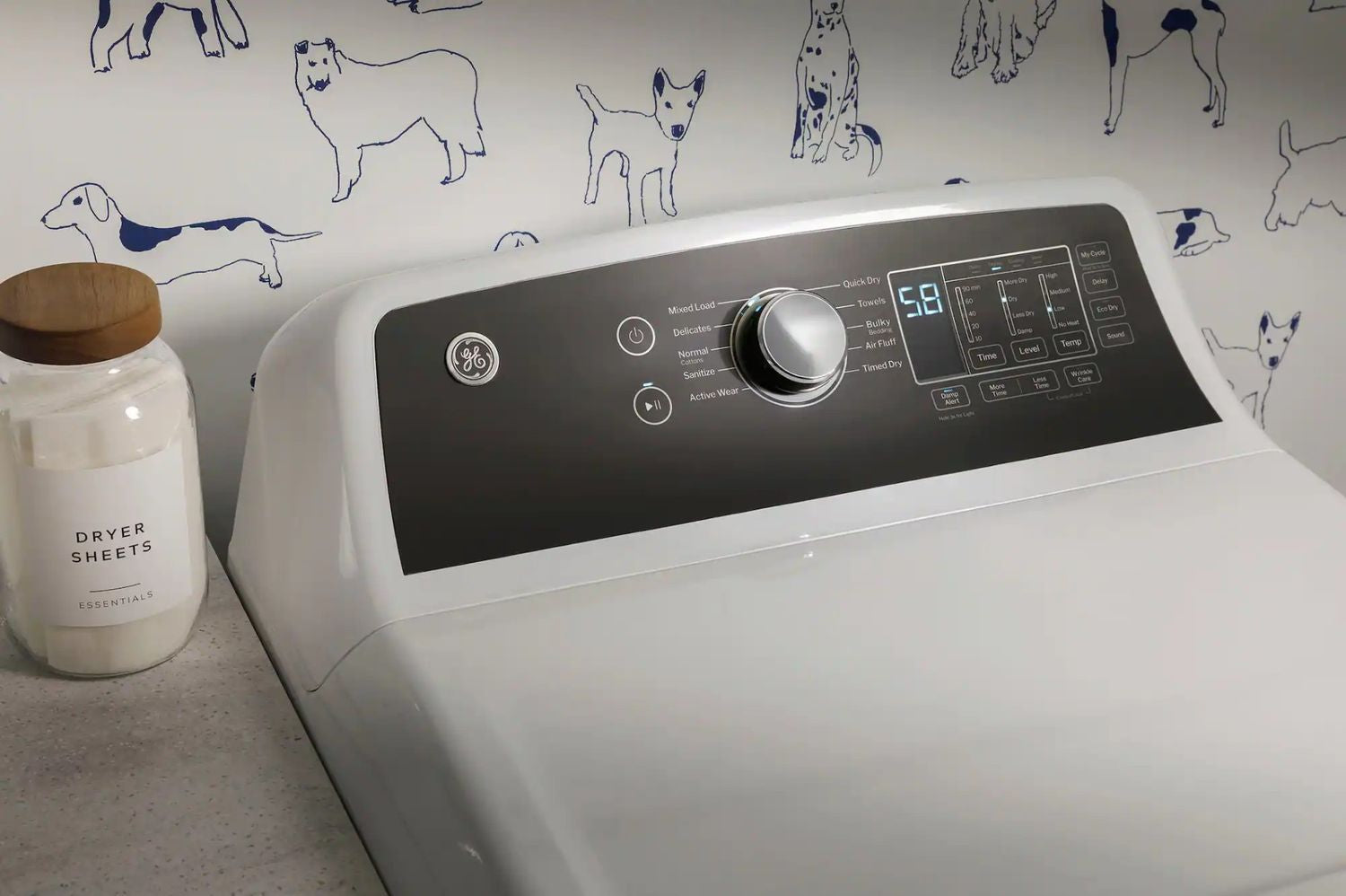 Package - GE - 4.5 Cu. Ft. Top Load Washer with Water Level Control, Deep Fill, Quick Wash, and Glass Lid and 7.4 Cu. Ft. Front Load Electric Dryer with Sensor Dry - White with Matte Black