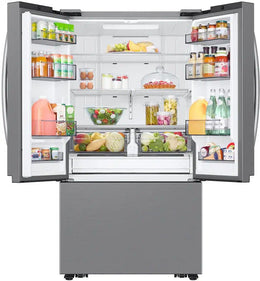 Samsung - 36 in. Wide 32 cu. ft. 3-Door French Door Smart Refrigerator with Dual Auto Ice Maker - Stainless Steel