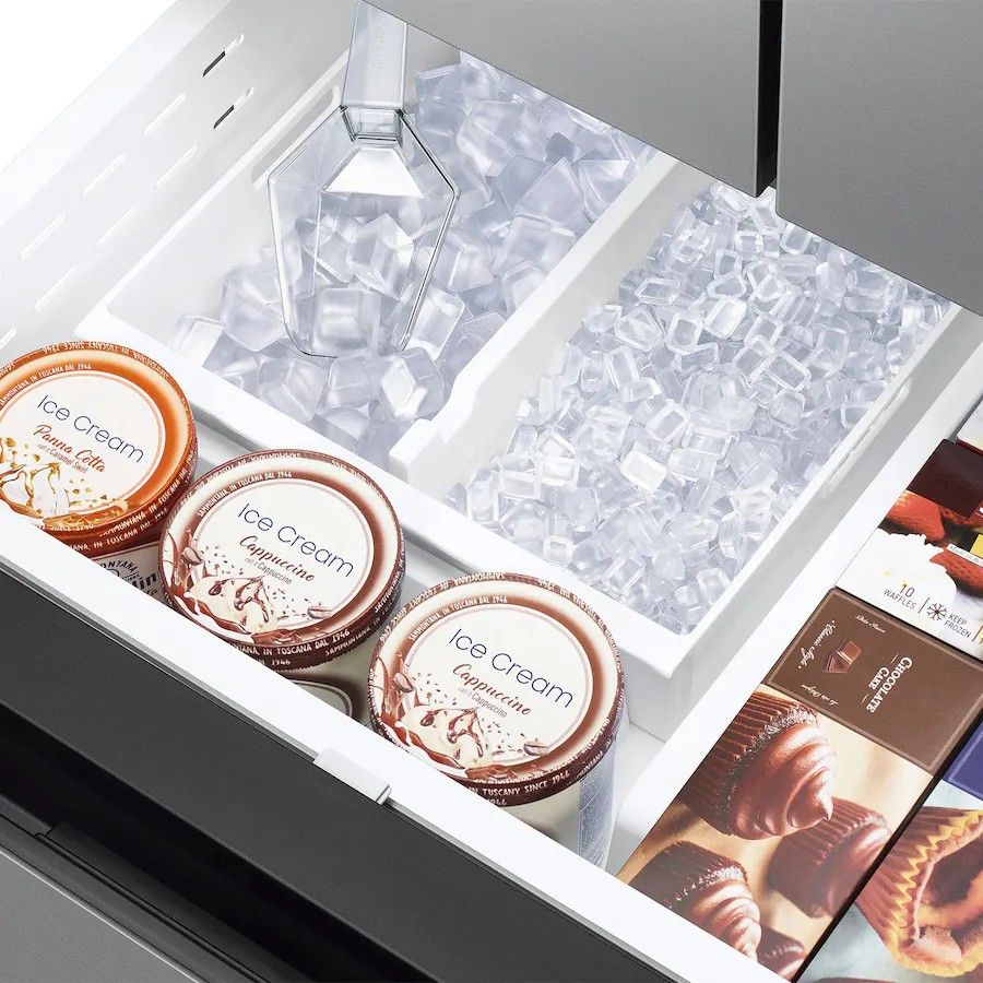 Samsung - 36 in. Wide 32 cu. ft. 3-Door French Door Smart Refrigerator with Dual Auto Ice Maker - Stainless Steel