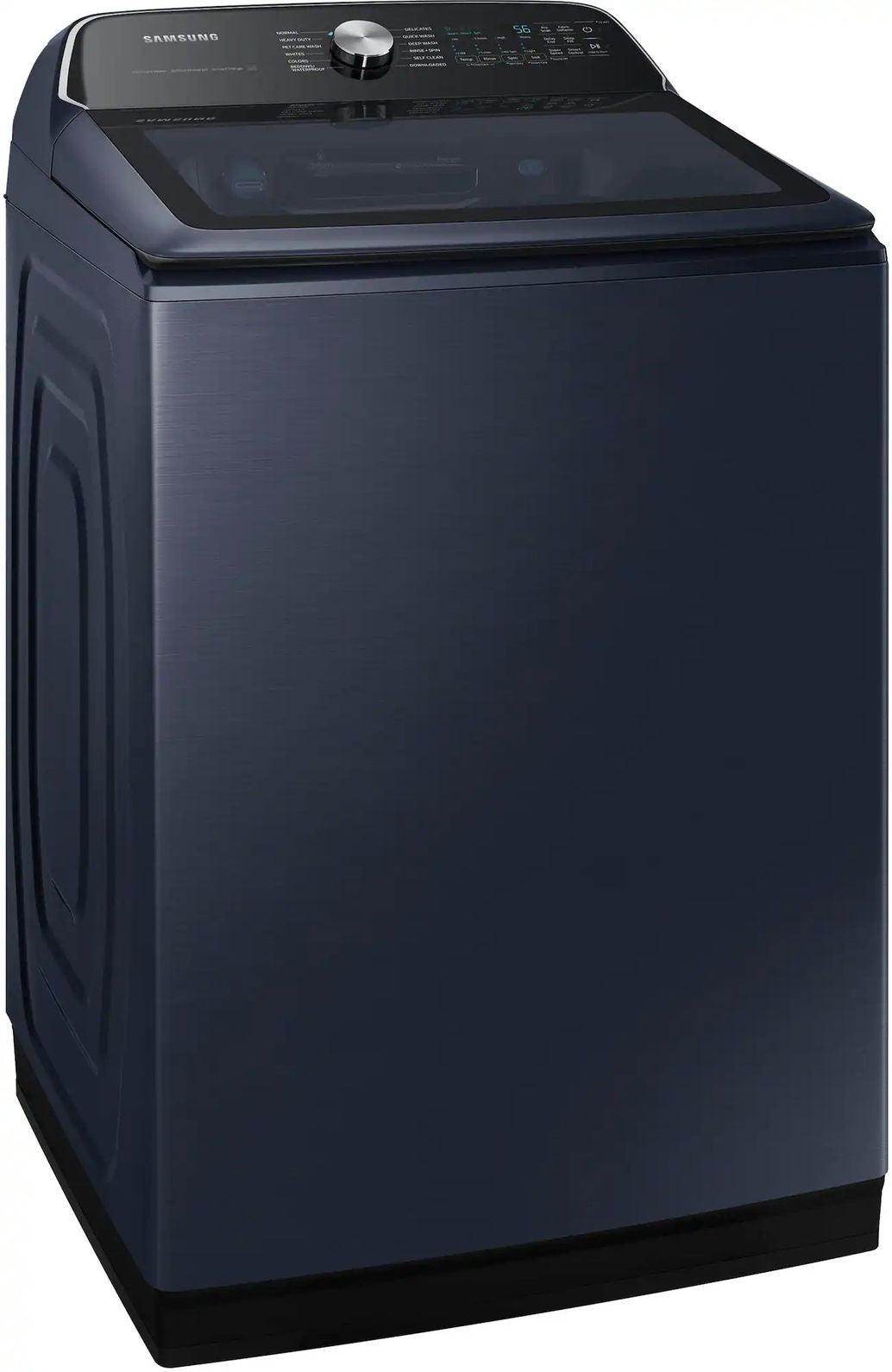 Package - Samsung - 5.4 Cu. Ft. High-Efficiency Smart Top Load Washer with Pet Care Solution and 7.4 Cu. Ft. Smart Electric Dryer with Steam and Pet Care Dry - Brushed Navy