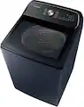 Package - Samsung - 5.4 Cu. Ft. High-Efficiency Smart Top Load Washer with Pet Care Solution and 7.4 Cu. Ft. Smart Electric Dryer with Steam and Pet Care Dry - Brushed Navy
