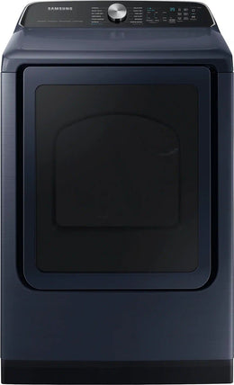 Package - Samsung - 5.4 Cu. Ft. High-Efficiency Smart Top Load Washer with Pet Care Solution and 7.4 Cu. Ft. Smart Electric Dryer with Steam and Pet Care Dry - Brushed Navy