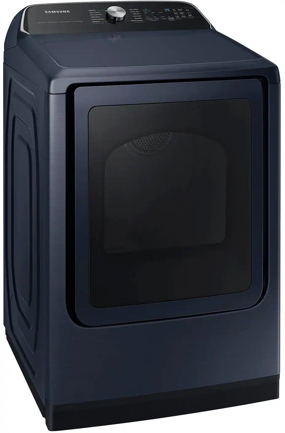 Package - Samsung - 5.4 Cu. Ft. High-Efficiency Smart Top Load Washer with Pet Care Solution and 7.4 Cu. Ft. Smart Electric Dryer with Steam and Pet Care Dry - Brushed Navy