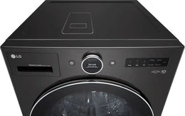 LG - 5.0 Cu. Ft. HE Smart Mega Capacity All-in-One Electric Washer/Dryer WashCombo with Steam and Ventless Inverter Heat Pump - Black Steel